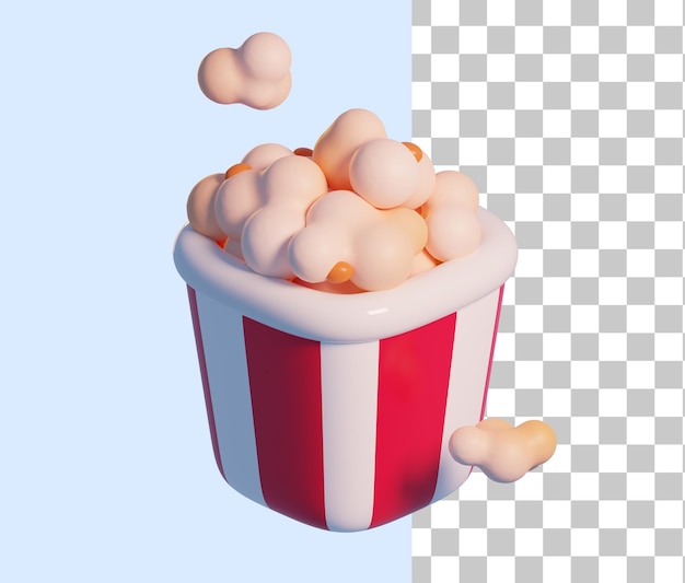 Pop Corn 3D Icon