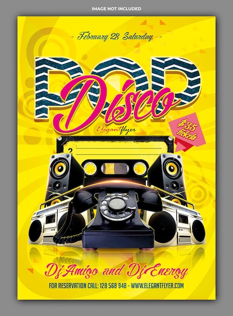 Pop Disco Party Flyer Template