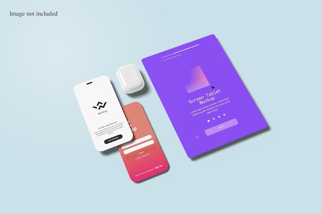 Pop Style UI and UX Screen App Mockup