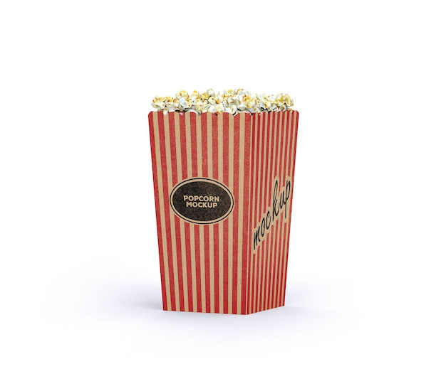 Popcorn Bag Mockup Half Side View