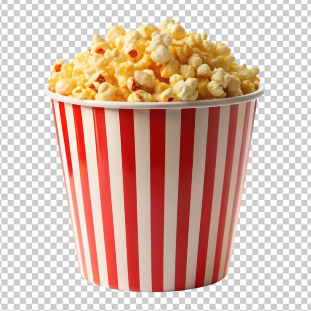 PSD popcorn bucket on transparent background