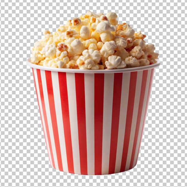 PSD popcorn bucket on transparent background