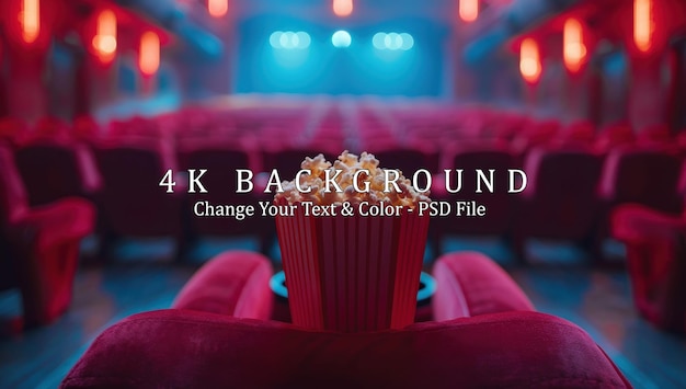 PSD popcorn and cinema seats