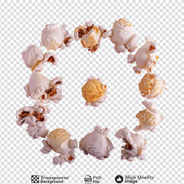 Popcorn isolated on transparent background