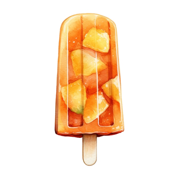 popsicle Isolated Detailed Watercolor Hand Drawn Painting Illustration