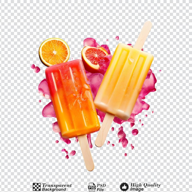 PSD popsicles isolated on transparent background