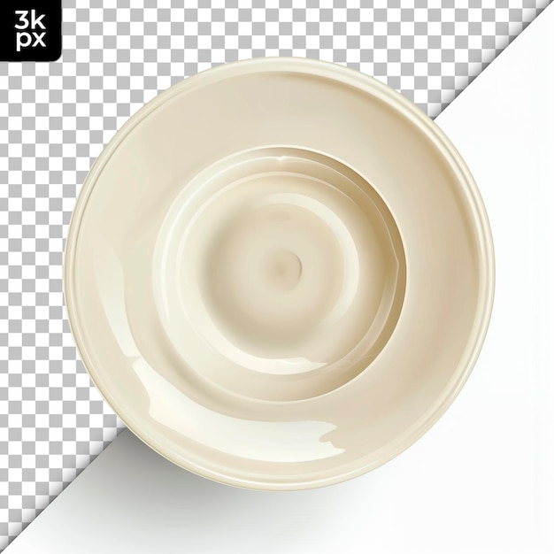 Porcelain Saucer Isolated on Transparent Background