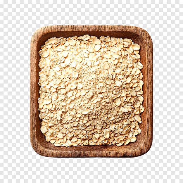 Porridge oats and Oat flour isolated on a transparent background