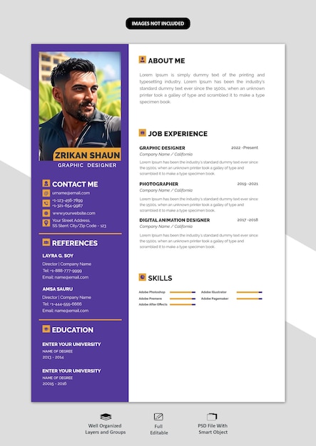 Portfolio or cv template