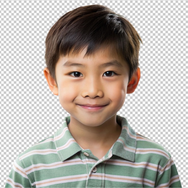 portrait of an Asian boy posing