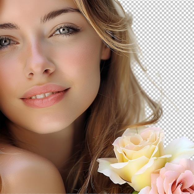 PSD portrait beautiful woman and spa treatment