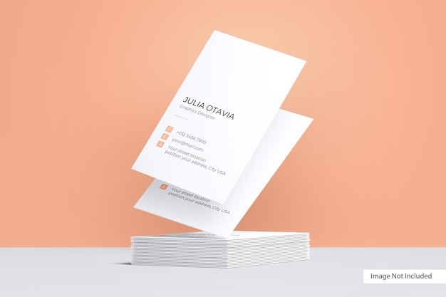 Portrait Business Card Mockup