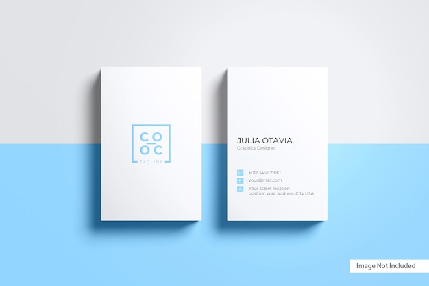 Portrait Business Card Mockup