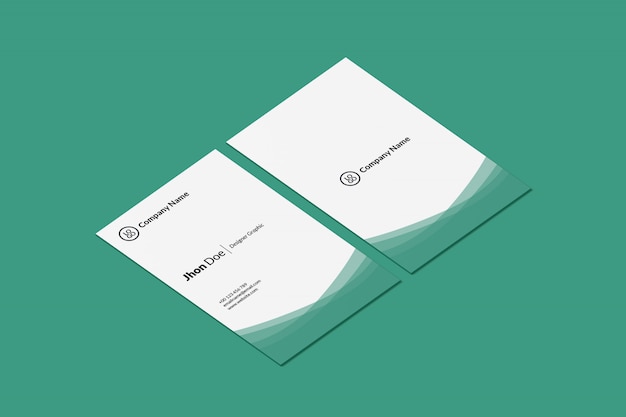 Portrait business cards mockup