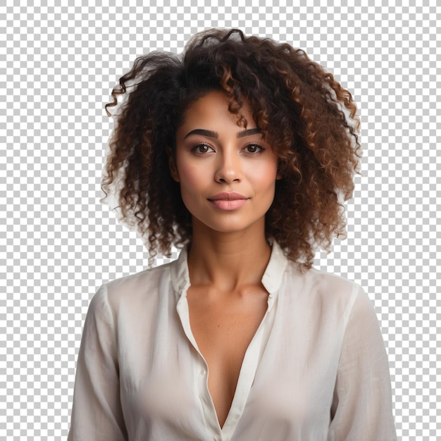 portrait of a business woman isolated on transparent background