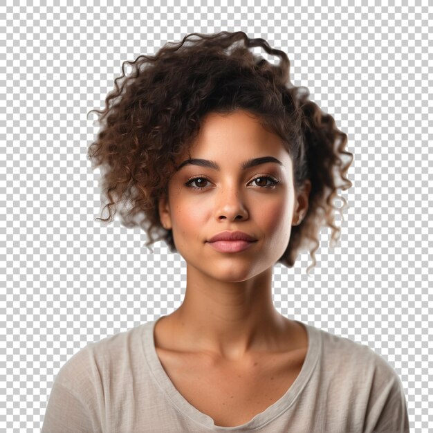 portrait of a business woman isolated on transparent background