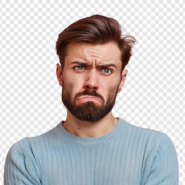 PSD portrait of a disappointed man