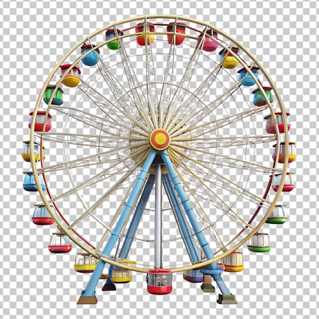 PSD a portrait of a ferris wheel png