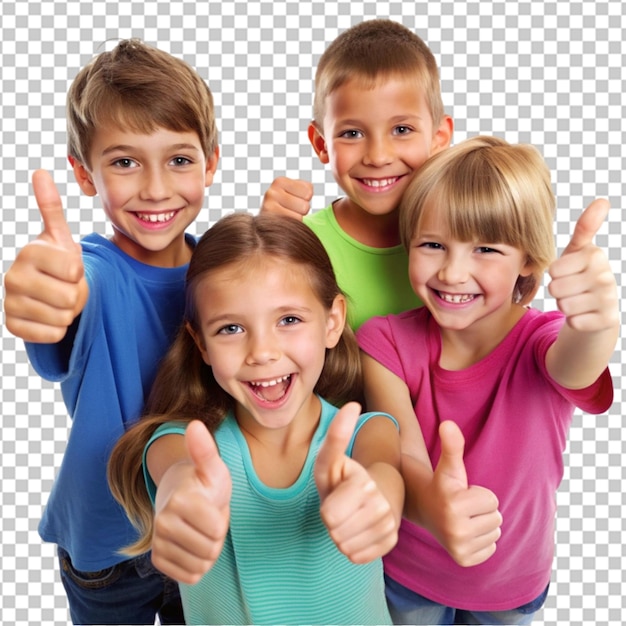 The portrait of happy cute little kids boy and girls in stylish casual clothes looking at front against white studio wall