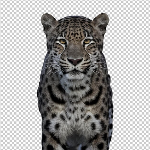 PSD portrait of leopard panthera pardus standing