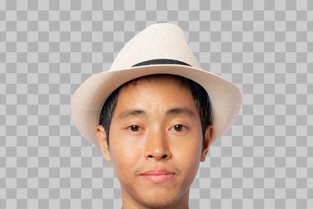 Portrait of man with straw hat