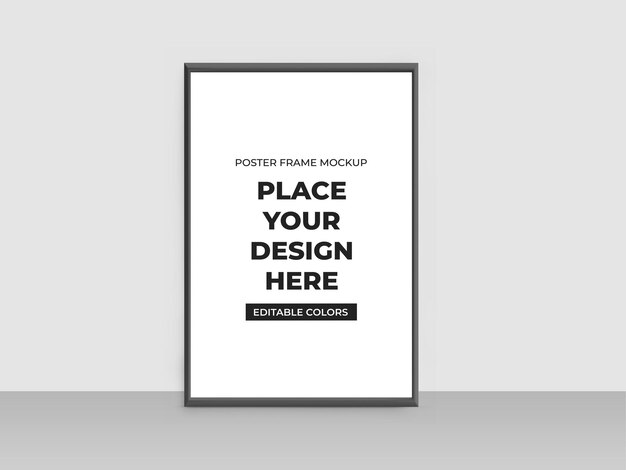 Portrait Poster Frame Mockup Template PSD