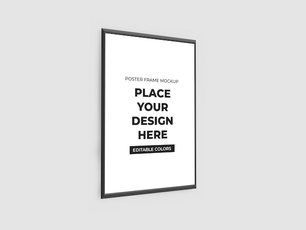 Portrait Poster Frame Mockup Template PSD