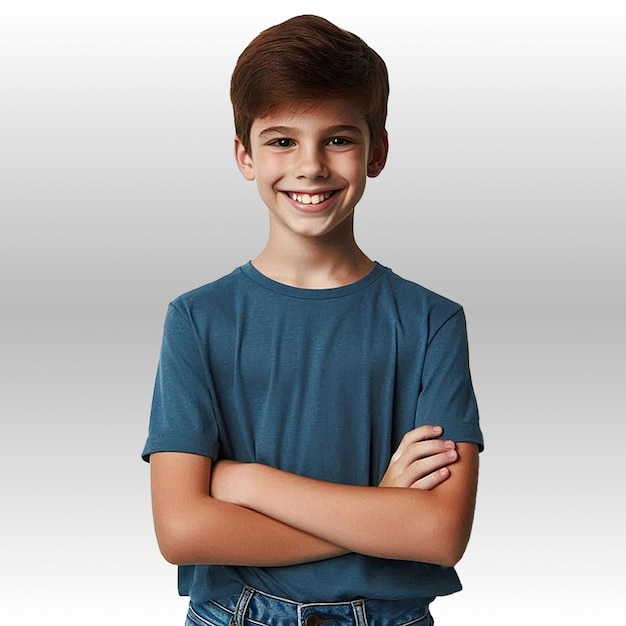 PSD portrait of young boy with transparent background