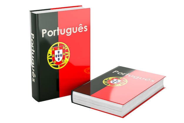 Portuguese language courses Portuguese language textbooks 3D rendering isolated on transparent background