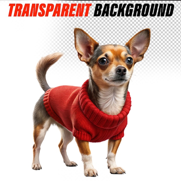 Portuguese podengo breed dog isolated on transparent background