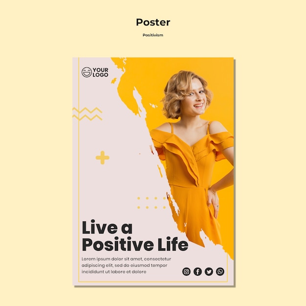 Positivism flyer template