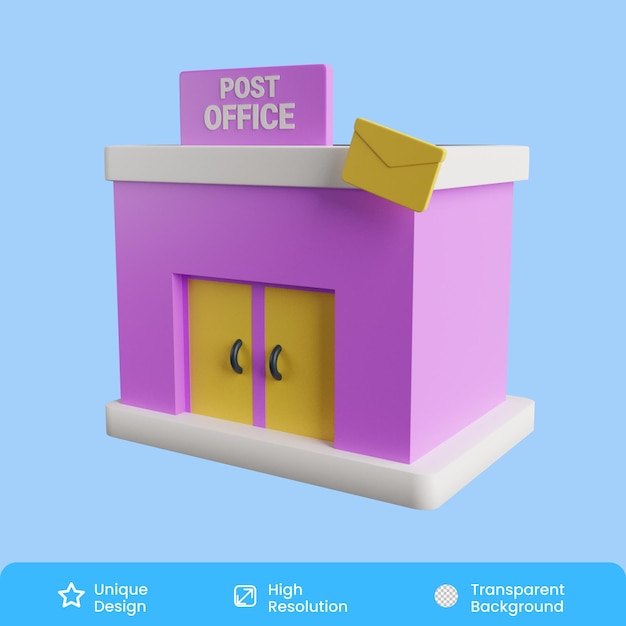 Post Office 3D Illustration