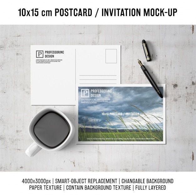 Postcard mock up design