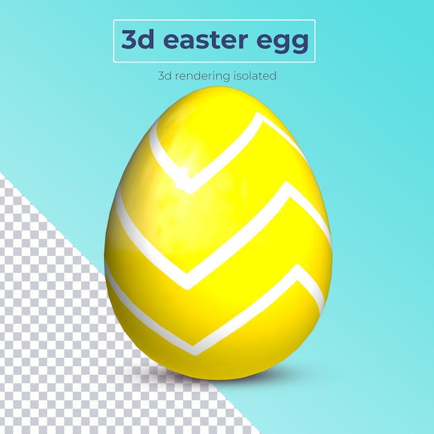 A poster for 3d easter egg with a blue background.