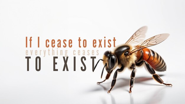 PSD poster about bees psd template editable text