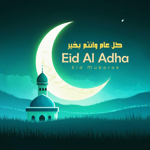 a poster for the Arabic festival of Eid al Adha