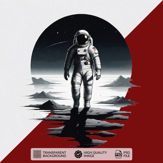 a poster for an astronaut on a red background with the words astronaut on it