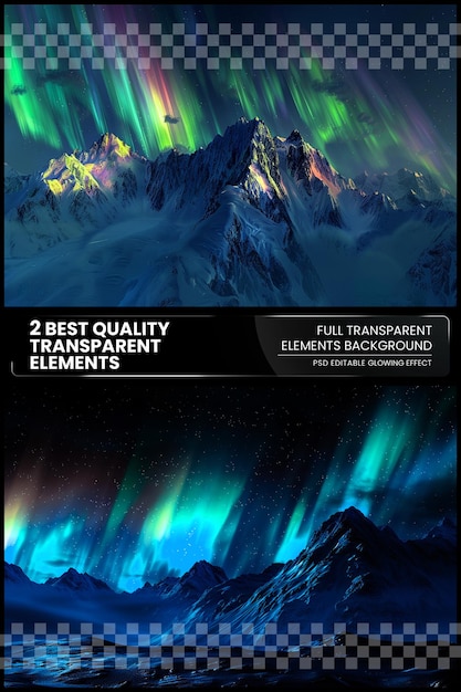 PSD a poster for the aurora borealiss northern lights