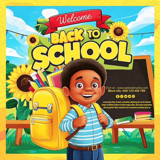 A poster Back to school social media post template