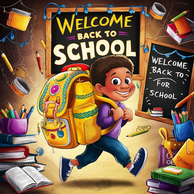 A poster Back to school social media post template