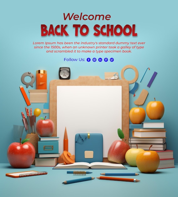 a poster for back to school with a girl running and a school with the words back to school