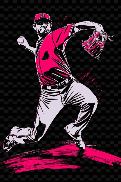 PSD a poster of a baseball player with a red shirt on