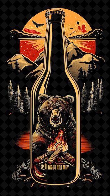 a poster for a bear that has a picture of a bear on it