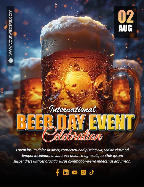 a poster for beer event with a beer festival on it