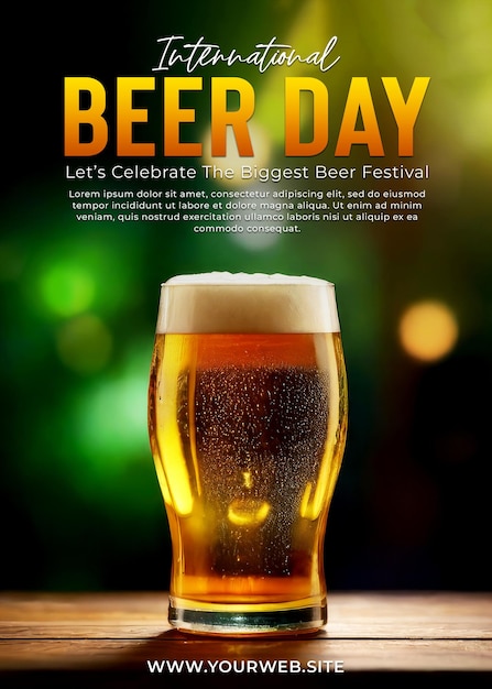 a poster for beer festival with a picture of beer glasses