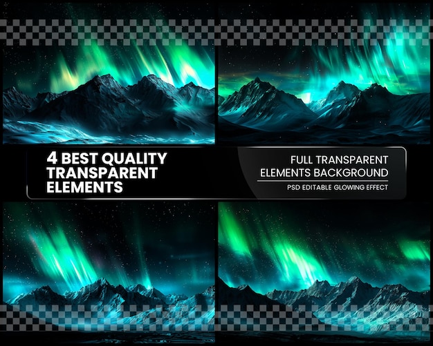 PSD a poster for the best quality of the northern lights