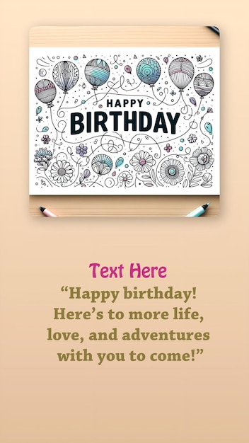 PSD a poster for a birthday with a quote from birthday