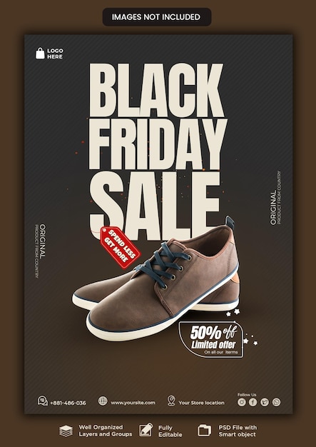 a poster for black friday sale shows a black friday sale