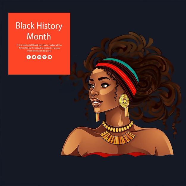 PSD a poster for black womens history month