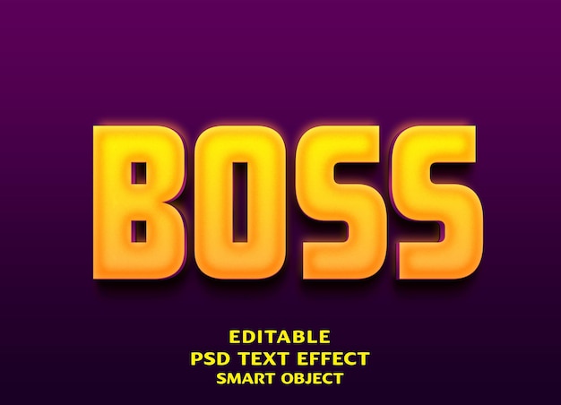 PSD a poster for the boss boss presentation with the word boss on it